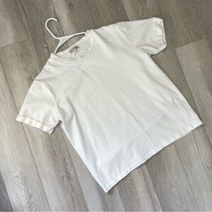 The Odder Side Tshirt organic cotton crew short sleeve heavy womens White small